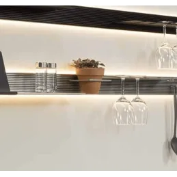 Držač za cvjetne posude za profil USEit  / Crna brušena