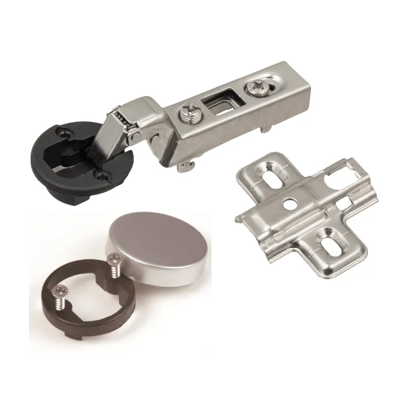 Zasuniuta staklena šarka CLIP 95° s osnovom i poklopcem / Matirani krom