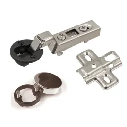 CLIP 95° staklena skrivena šarka s podloškom i pokrovom / Sjajni krom