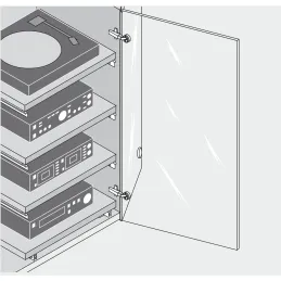 Závjes za staklo CLIP 95° s podloškom i poklopcem / Crna mat