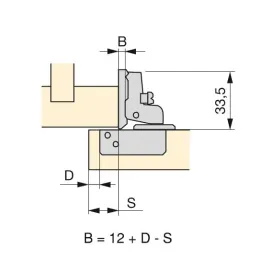 Zavjesa za rub korpusa 105° s podloškom