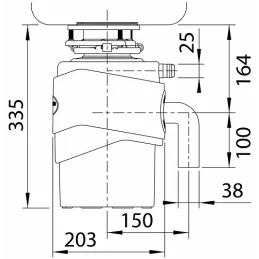 Drobilica kuhinjskog otpada FWD Max Blanco