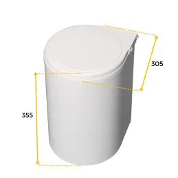 Okrugla kanta za otpad KLASIK 13L / Bijela
