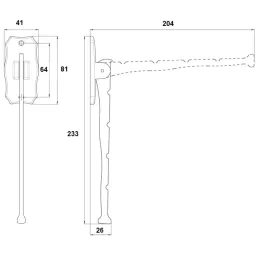 Izvlačiva vješalica za odjeću POPE / Stara mjedi
