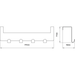 Dizajnerski vješalica za vrata ALIAS Mini / sjajni krom