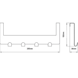 Dizajnerska vješalica za vrata PRIX Mini / Crna mat