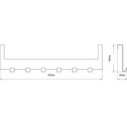 Dizajnerska vješalica za vrata PRIX Maxi / Crna mat