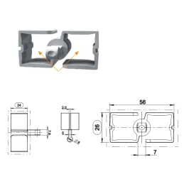 Držač za kabele FLEXIT / Bijela