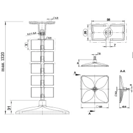 Držač za kablove FLEXIT / Siva