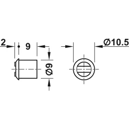 Magnet za ugradnju / Tamno smeđi