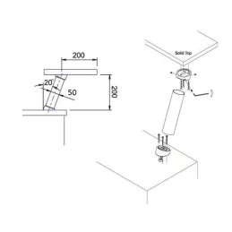 Bar konzola kosa / Krom sjajni