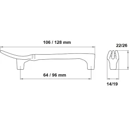 Ručka FORK / Starinsko srebrna