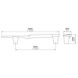 Ručka KNIFE / Staro zlatna