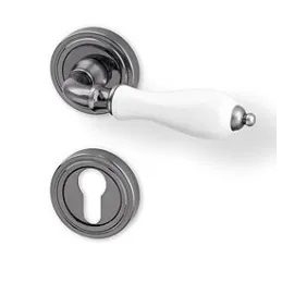 Rozetna ručka CERAN / Antracit - bijeli porculan