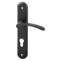 Ručka za vrata s pločicom ECONOM 90 / Grafit