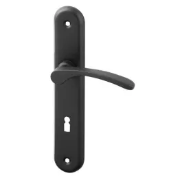 Ručka za vrata s pločicom ECONOM 90 / Grafit