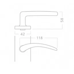 Ručka s pločicom ECONOM 90 / Bijela