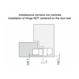 Skrivena vješalica za vrata bez rubova / Matirani krom