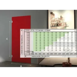 Skrivena vješalica za vrata bez rubova / Matirani krom