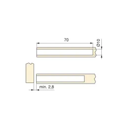 Pogon za otvaranje vrata bez ručki LITE / Antracit
