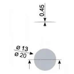 Samoljepljiva pokrovna kapica / Svjetlosiva U708
