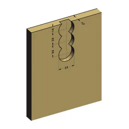 Viseća okov za panel - ogledalo s protukom