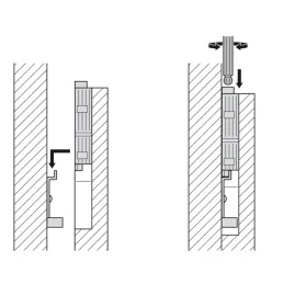 Viseća okov za panel - ogledalo s protukom