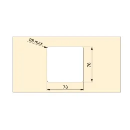 Prolaznica za kabele AURONE 85 / Bijela Mat