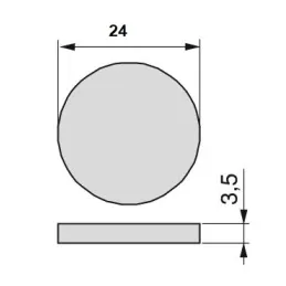 Samoljepljiva protuklizna podloga Crna 24mm / 3 x 36 kom