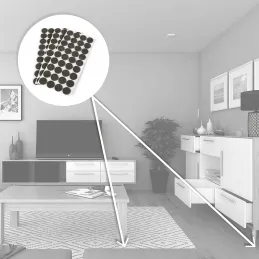 Samoljepljiva protuklizna podloga Crna 24mm / 3 x 36 kom