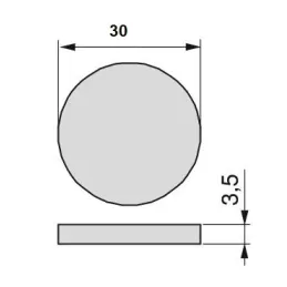 Samoljepljiva protuklizna podloga Crna 30mm / 3 x 21 kom