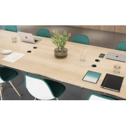 Interijerna utičnica za stol ATOS 1x230V + USB A-C / Crna