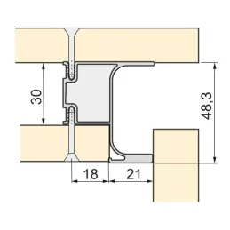 Profil ručke za vrata GOLA Vertical bočni / Crna mat