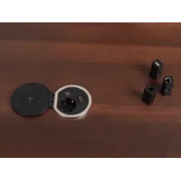 Unutarnja utičnica za stol LUPO 1x230V + USB A/C - Crna