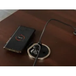 Unutarnja utičnica za stol LUPO 1x230V + USB A/C - Crna