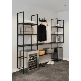 Vješalica za zid NEW YORK / Crna mat