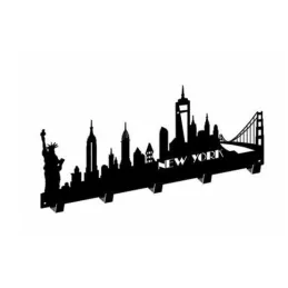 Vješalica za zid NEW YORK / Crna mat
