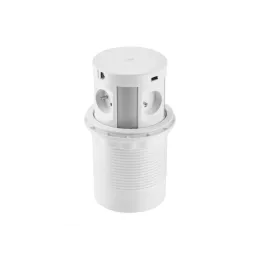 Izvlačna utičnica s bežičnim punjenjem 4x230V + 2xUSB punjenje A/C + RJ45 / Bijela