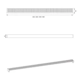 Prolaznica za kabele LONG / Crna mat