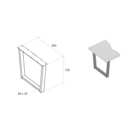 Stolne noge AUREL / Crna mat