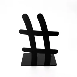 Držač za knjige HASTAG 2 / Crna mat