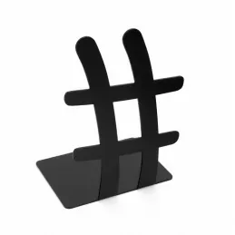 Držač za knjige HASTAG 2 / Crna mat