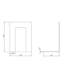 Držač za knjige QUADRO / Crna mat