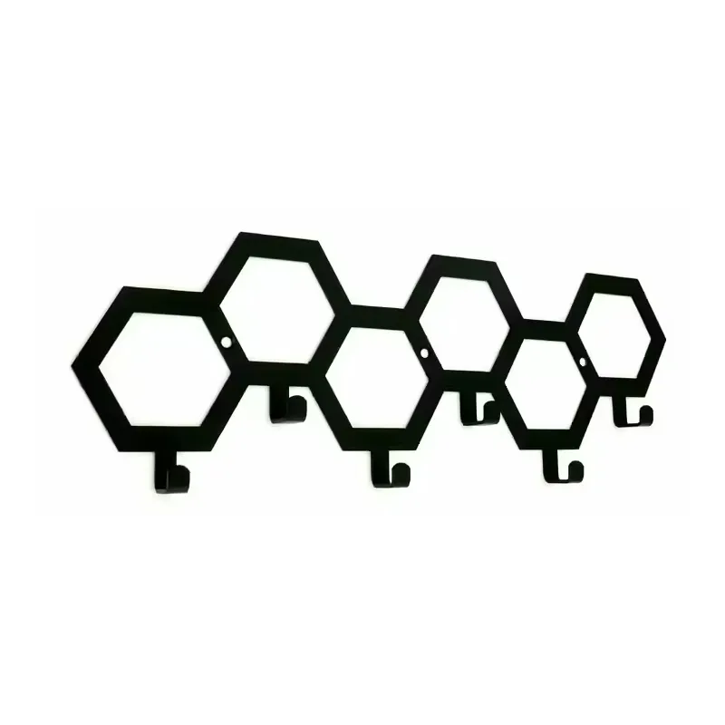 Dizajnerska zidna vješalica RECTA / Crna mat završna obrada