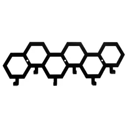 Dizajnerska zidna vješalica RECTA / Crna mat završna obrada