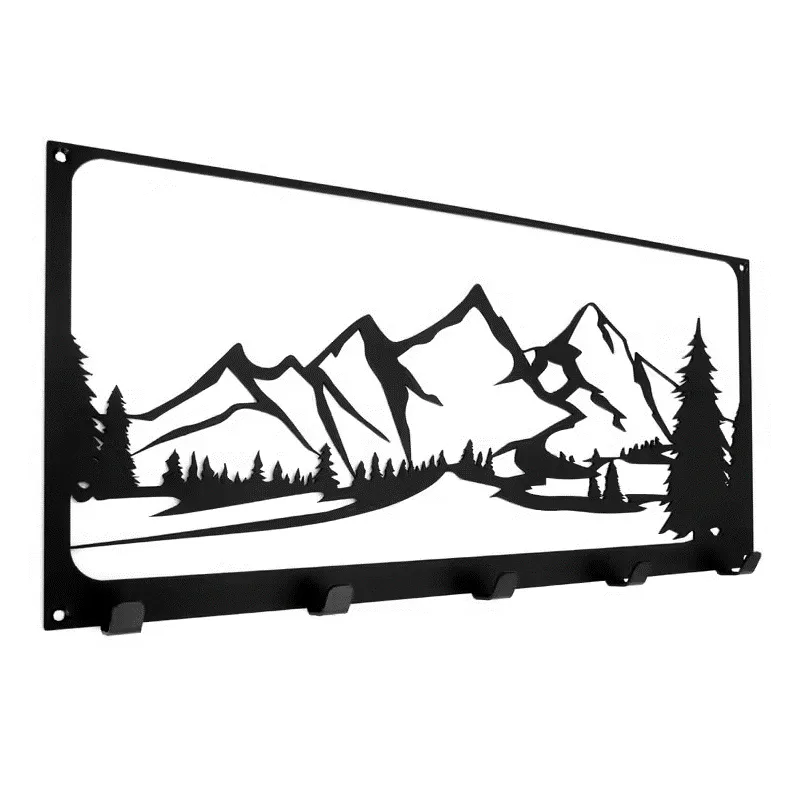 Dizajnerska zidna vješalica TATRAS / Crna mat