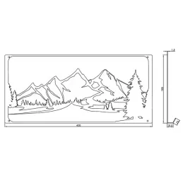 Dizajnerska zidna vješalica TATRAS / Crna mat