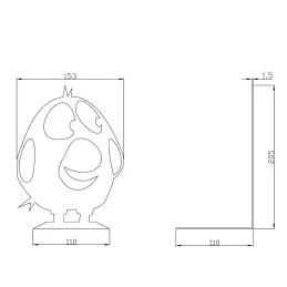 Držač za knjige ANGRY BIRDS / Crna mat