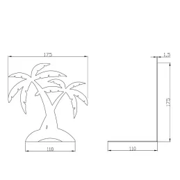 Držač za knjige PALM / Crna mat