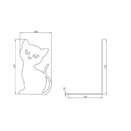 Držač za knjige TABBY / Crna mat